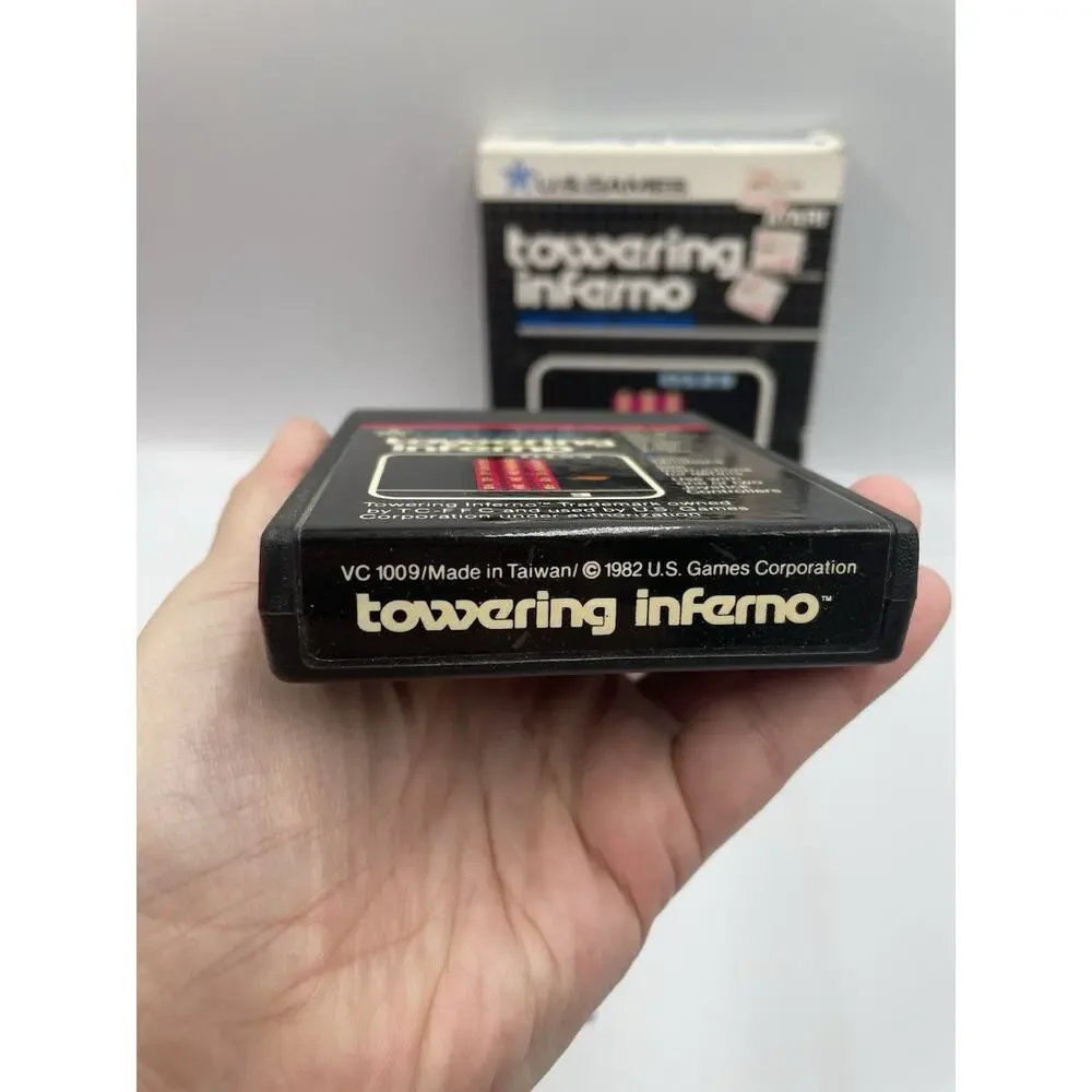 1982 Atari Towering Inferno Cartridge Complete With Manual, Tested